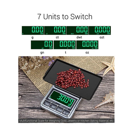 Digital Pocket Scales Capacity 200g/0.01g Jewelry Mini Portable Lab Analytical