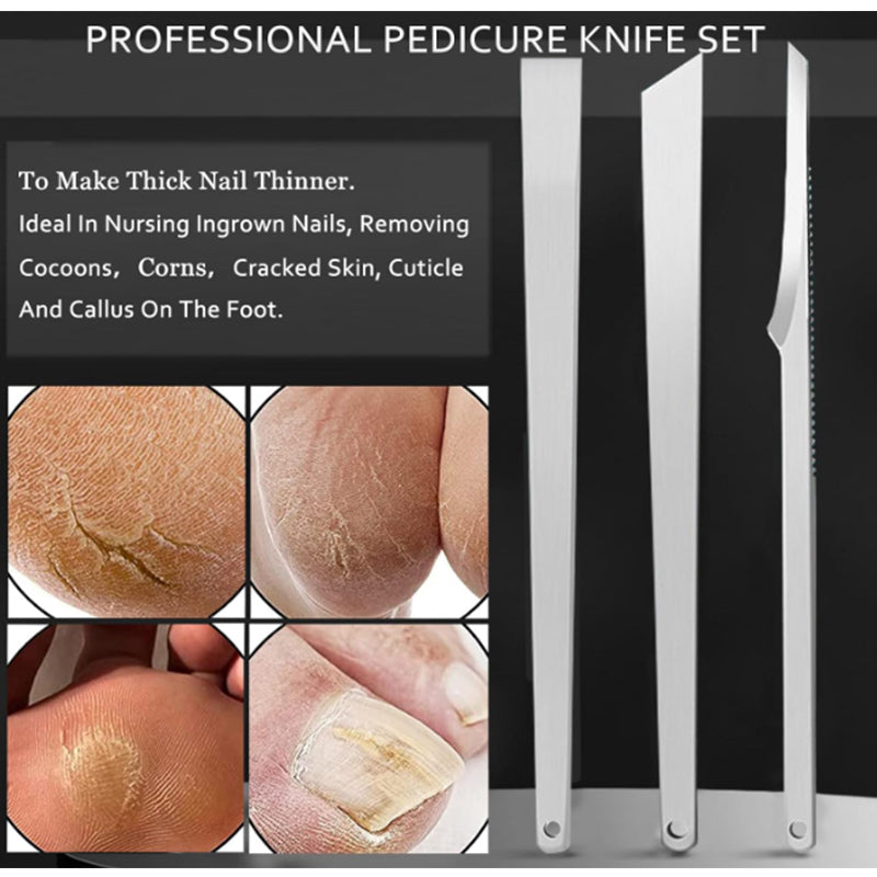 12 Pcs Ingrown Toenail Clipper Nail Cutter Pedicure Knife for Thick Nails Black