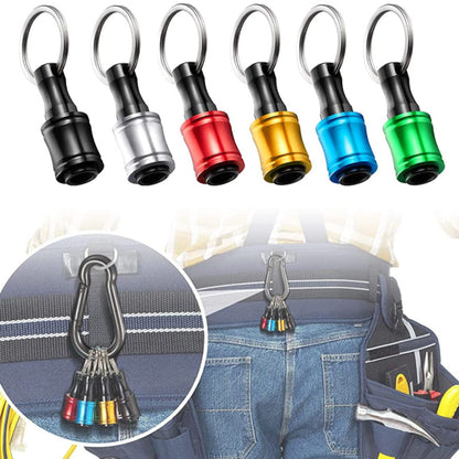 6PCS Keychain Extension Bar Aluminum Alloy Screwdriver Bits Holder Set