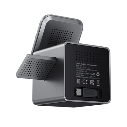 Acefast 3 in 1 Qi Wireless Charger Station with Retractable Cable for Apple Watch E34