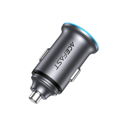 Acefast PD 65W USB-A & Type-C Fast Car Charger with LED Ring Light B15