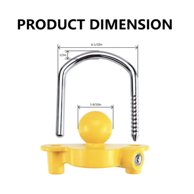 Improvedhand Trailer Hitch Lock Coupler Ball Tow Lock U-Shape