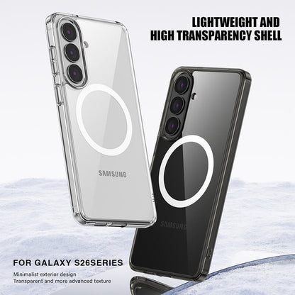 Compatible with Samsung S26 2026 Aurora Series Crystal Magnetic Phone Case Clear