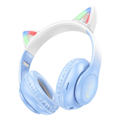 Hoco Ergonomic Cat Ear Bluetooth Headset with LED Light W42