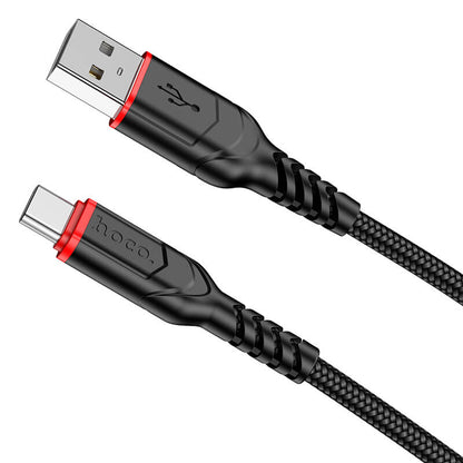 Hoco Nylon Braided Charging Cable USB to Type-C 2m 3A X59