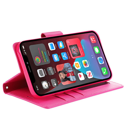 Hanman Mill Series Leather Wallet Flip Case Compatible with iPhone 15