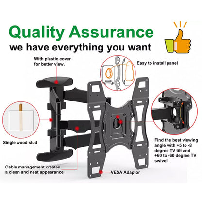 Long Arm TV Wall Mount for 32-70 Inch TV, Full Motion Cantilever Mount