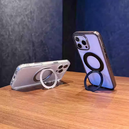 Compatible with iPhone 16 Pro 360° Rotating Magnetic Ring Stand Case