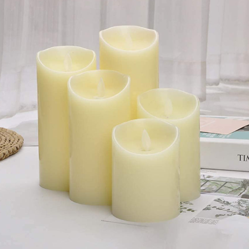 5PCS Flameless Tea Lights Candles Flickering Tealights with Warm White Light