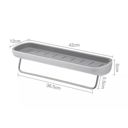 Mobie No Drill Bathroom Shelf Drainage Rack Towel Holder E1923