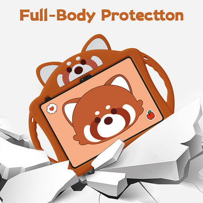 Compatible with iPad 11th 11 2025 Lesser Panda Protection Case with Foldable Kickstand