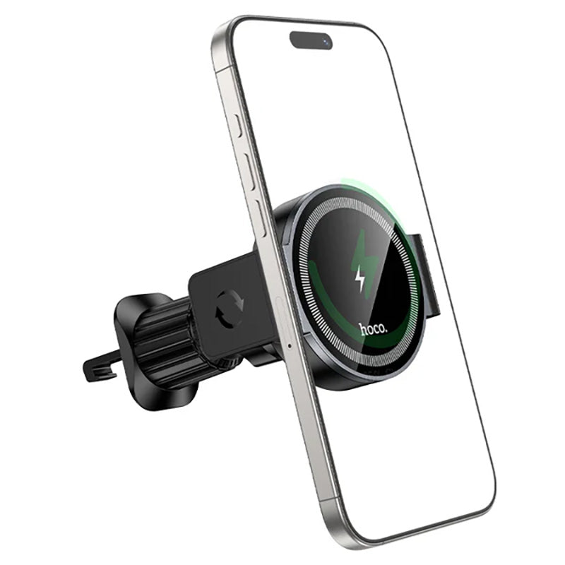 Hoco 15W Wireless Charging Magnetic & Clamp Air Vent Car Phone Holder HW35