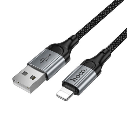 Hoco USB-A to Lightning Spring Coiled Charging Data Cable 1.5m X121