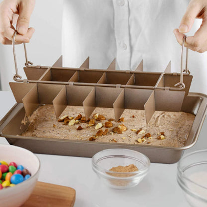 Brownie Pan Non-Stick Brownie Baking Pan with Dividers Brownie Cutter
