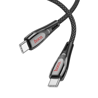 Hoco Nylon Braided Type-C to Type-C 60W Fast Charging Data Cable 1.2m U133