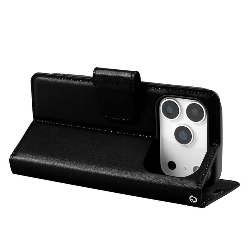 Compatible with iPhone 17 Pro Hanman Mill Series Leather Wallet Flip Case