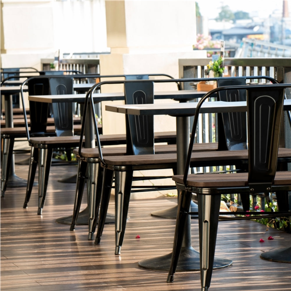 Industrial Metal Dining Bench