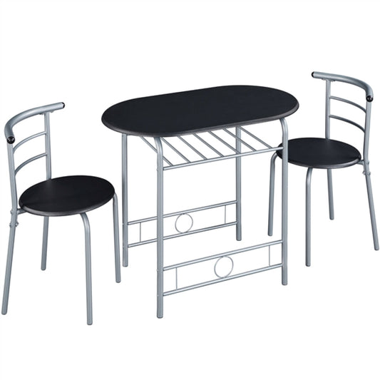 Modern Round Dining Table Set for 2 Chairs + 1 Table