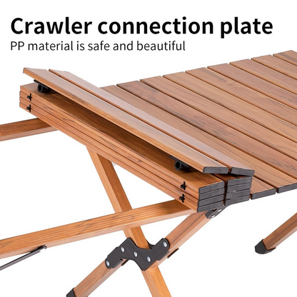 120CM Folding Dining Table Camping Picnic Egg Roll