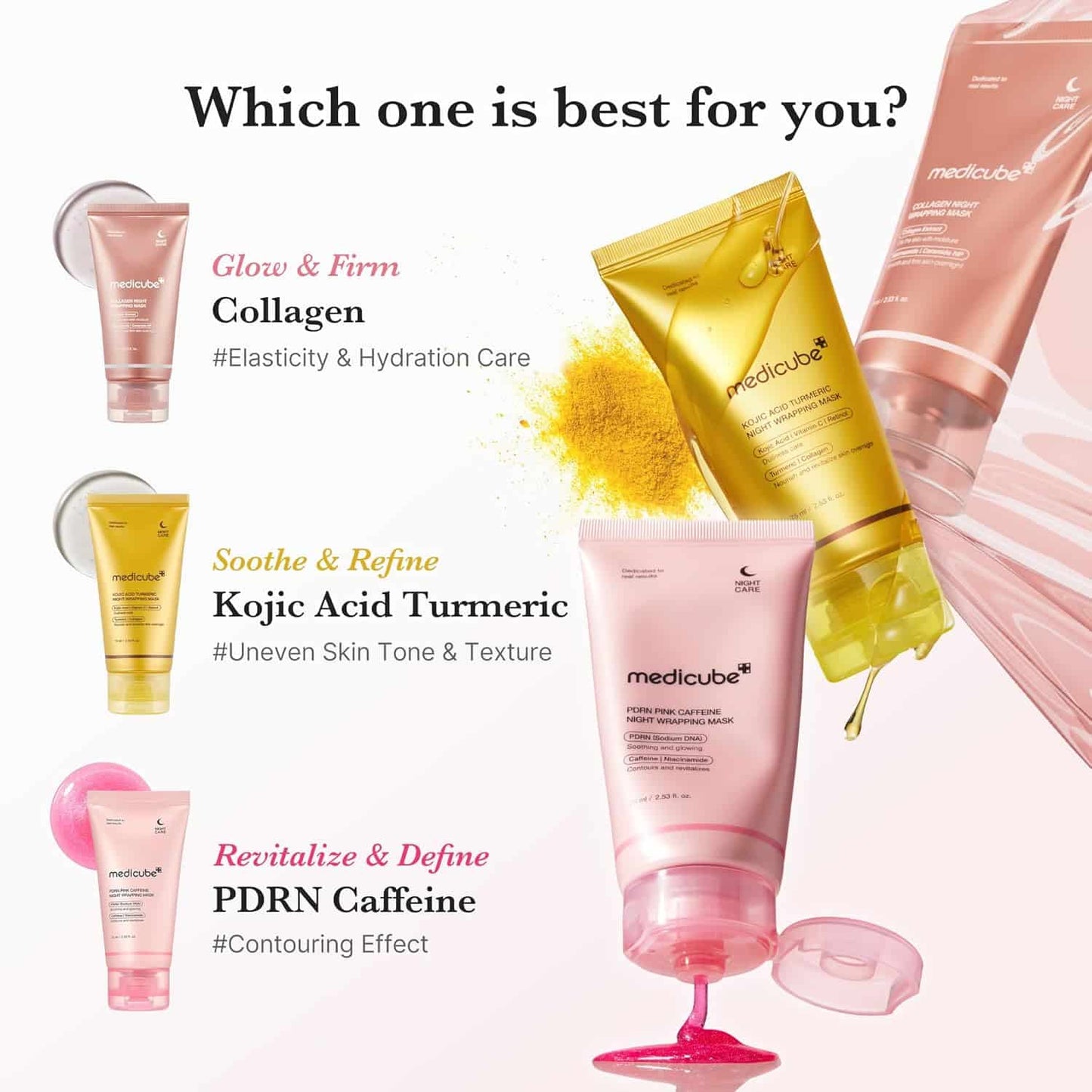 Medicube PDRN Pink Caffeine Night Wrapping Mask