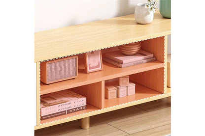 Wooden Living Room TV Cabinet Consoles Cabinet Entertainment Unit (Grey)