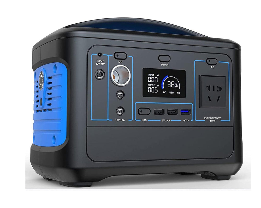 Portable Outdoor Power Station 500W – Solar & Mains Rechargeable