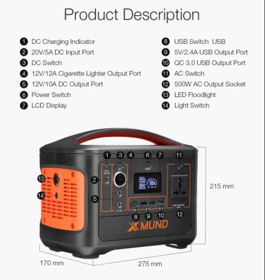Portable Generator Charging Power Station Bank Power Solar Generator - The Shopsite