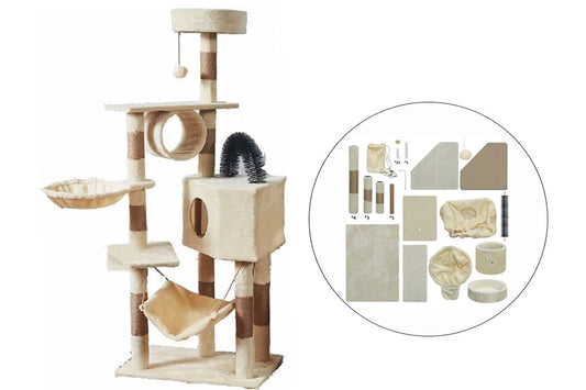 Cat Tree House Scratching Post Tree Play House