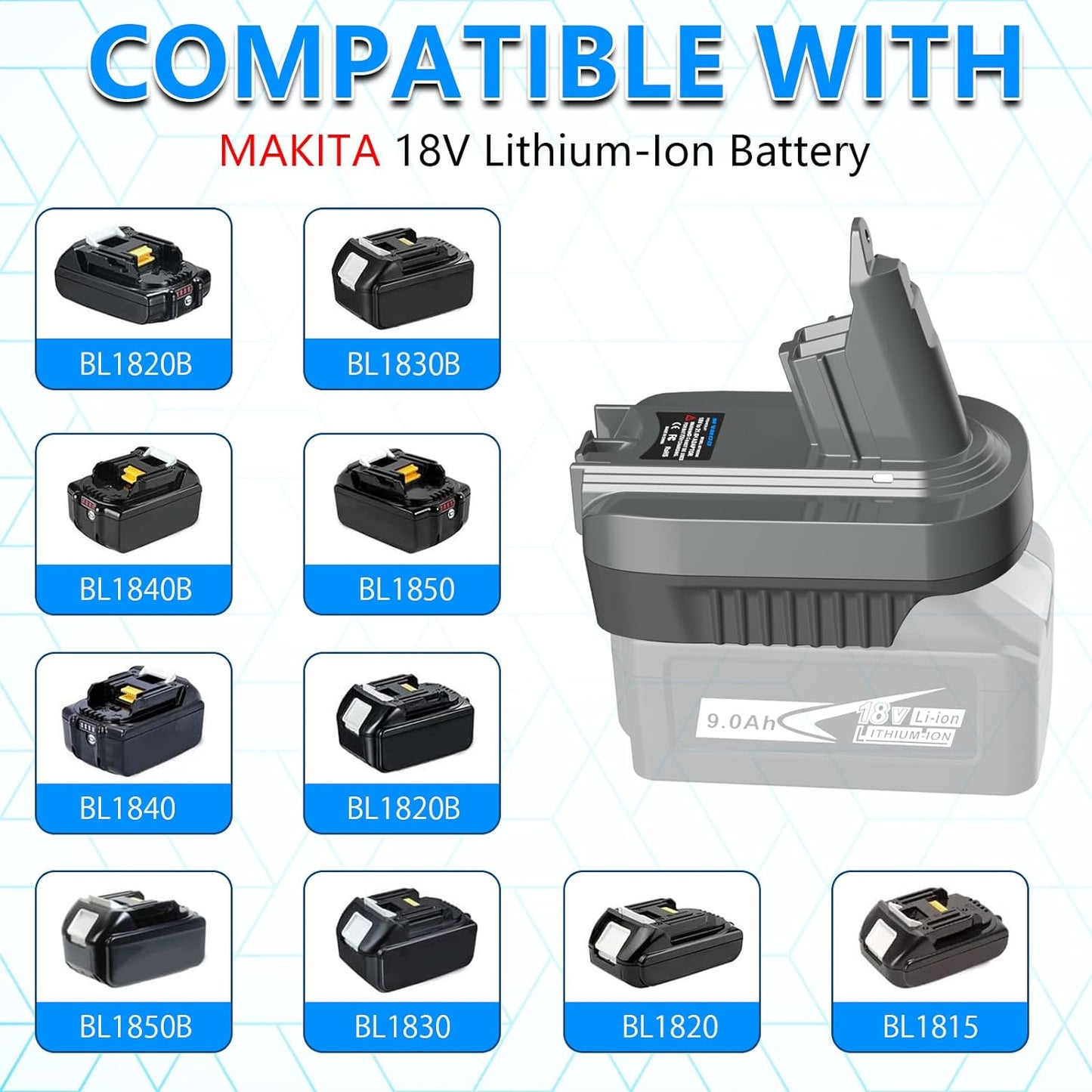 Makita to Dyson V6 Vacuum Cleaner Battery Adapter Converter
