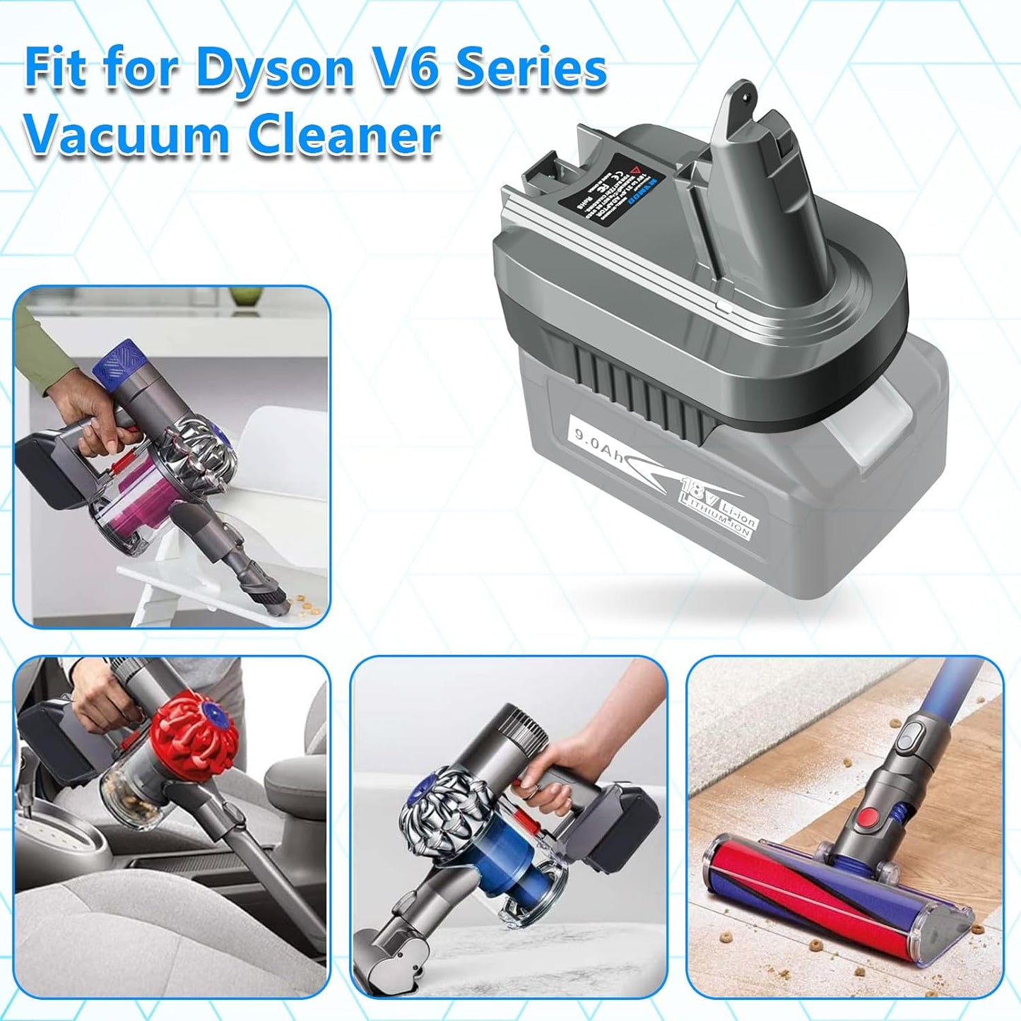 Makita to Dyson V6 Vacuum Cleaner Battery Adapter Converter