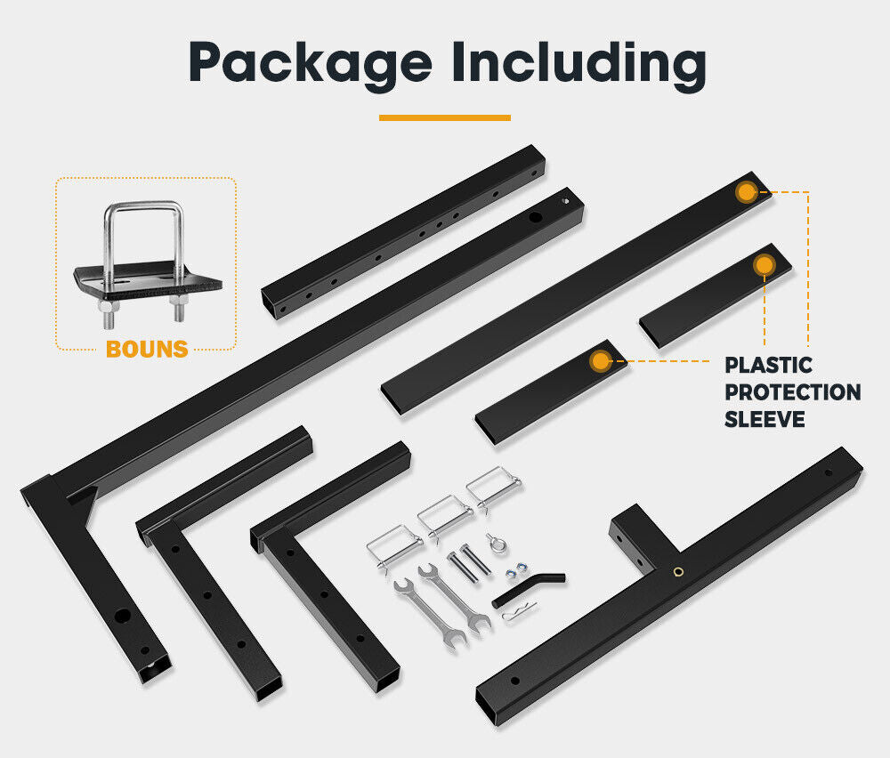 2" Hitch Mount Truck Bed Extender 200KG Load Capacity