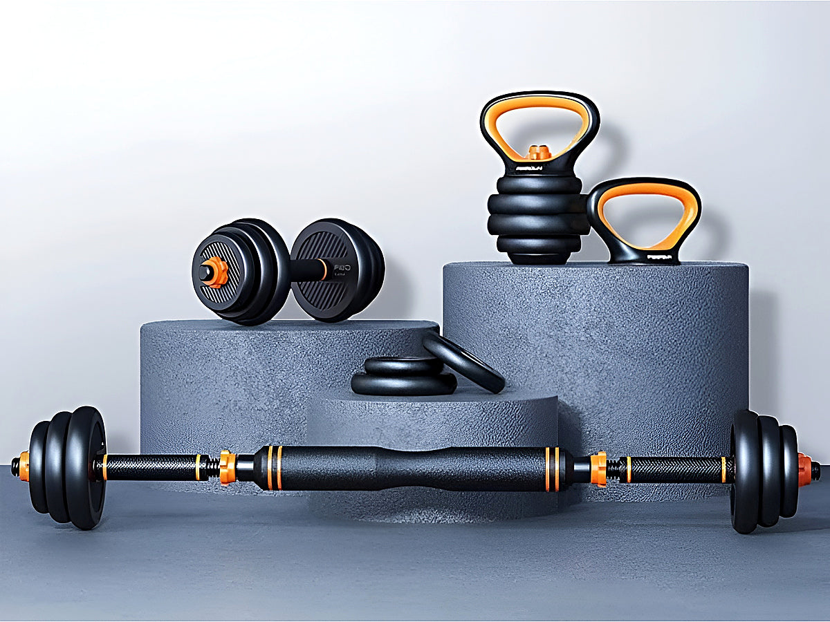 Adjustable Dumbbells Set 30KG with Barbell