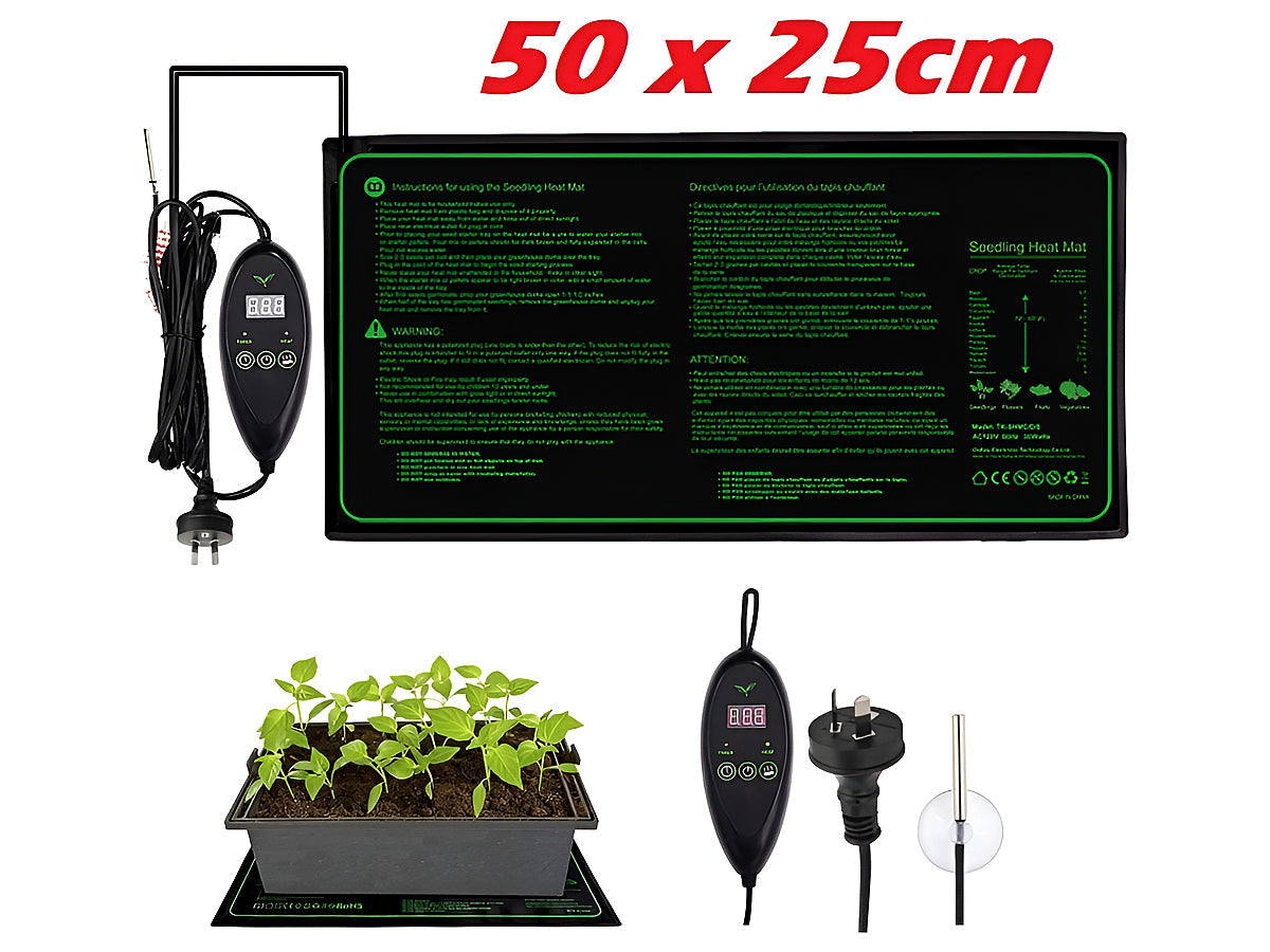 Seedling Heat Mat Plant Heated Pad 25x50CM