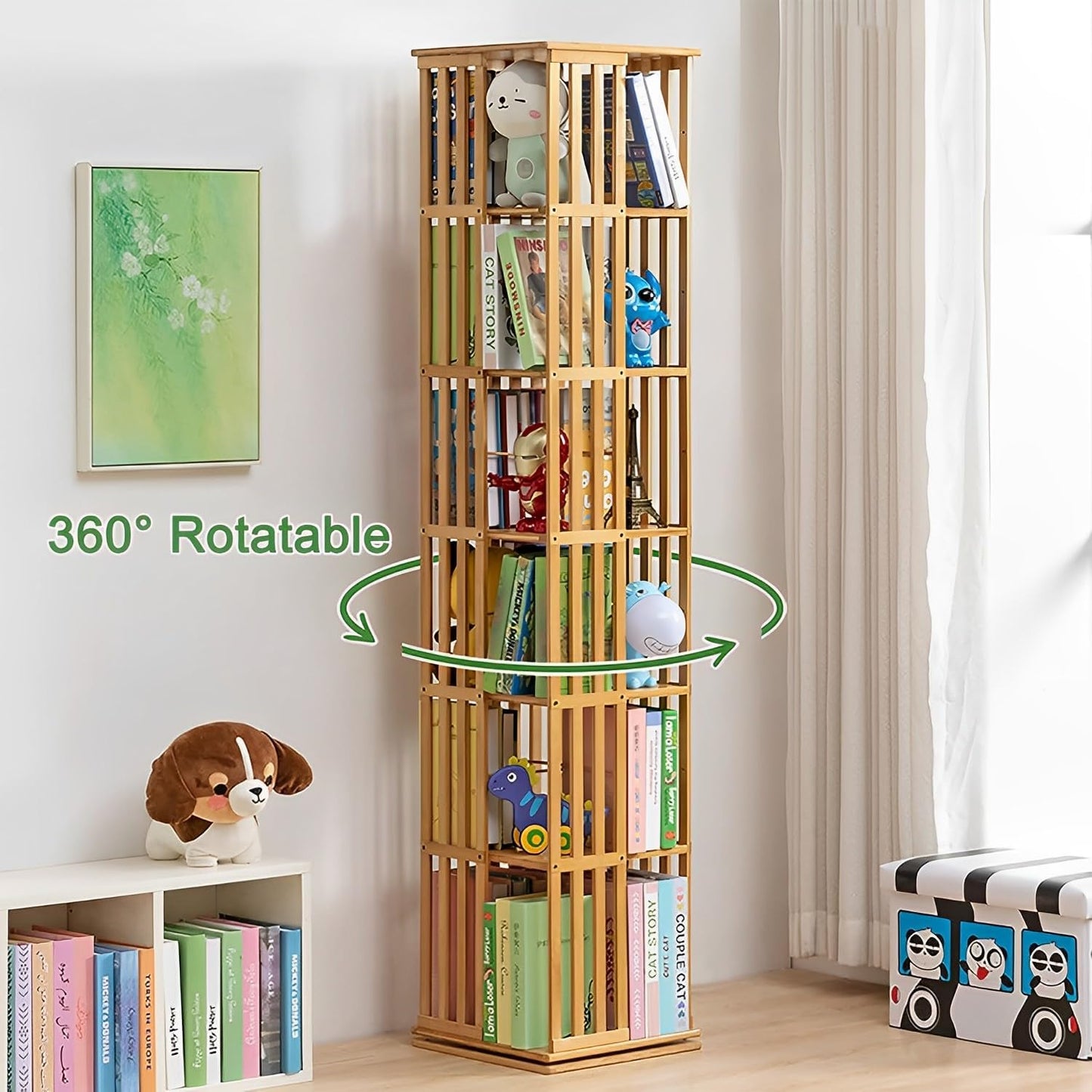 Display Bookshelf Rotable