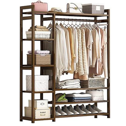 Bamboo Wardrobe Clothes Rack