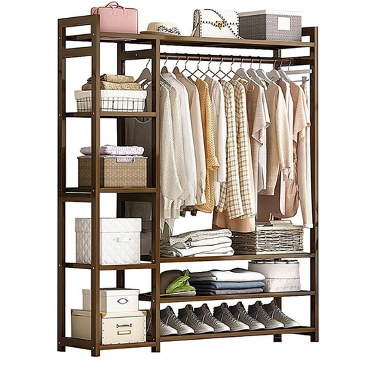 Bamboo Wardrobe Clothes Rack