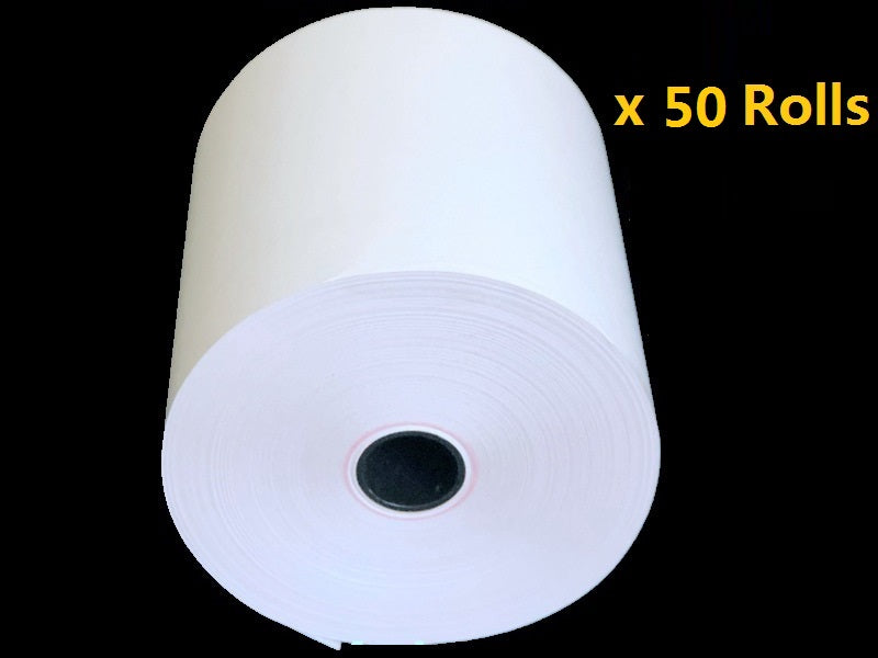 (50 Rolls) 80mm x 80mm Thermal Paper Receipt Rolls 65m/roll