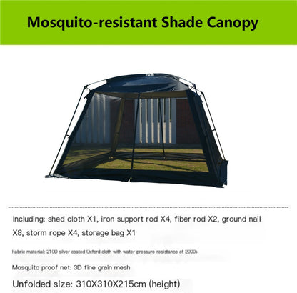 Anti-Mosquito Awning Canopy – Mesh Screen Portable Beach & Camping Tent