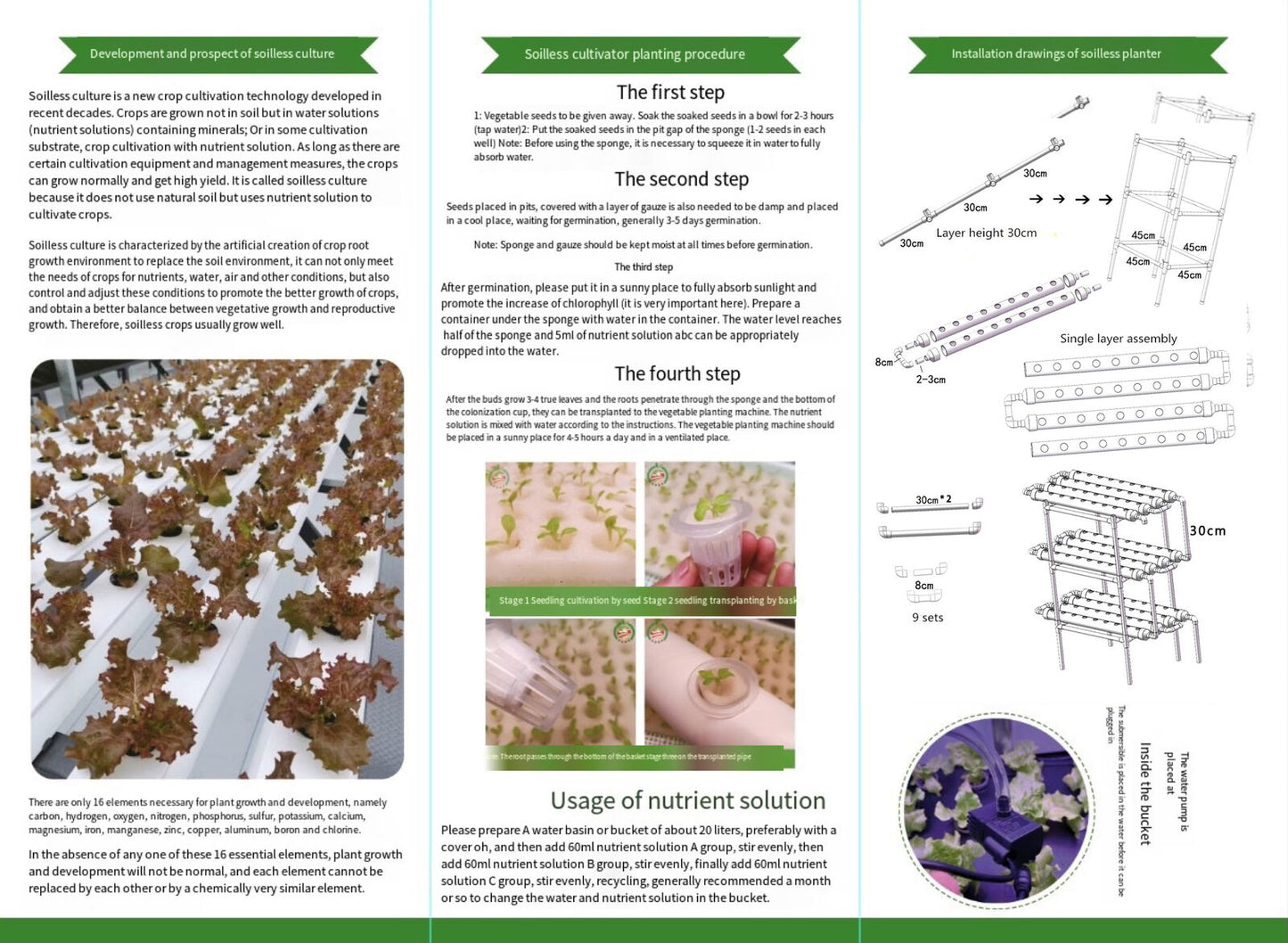Indoor Garden Growing System Hydroponic Kit