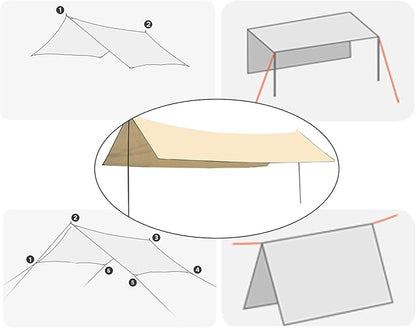 Square Sun Shade Sail – Waterproof Outdoor Canopy for Garden, Patio, and Parties