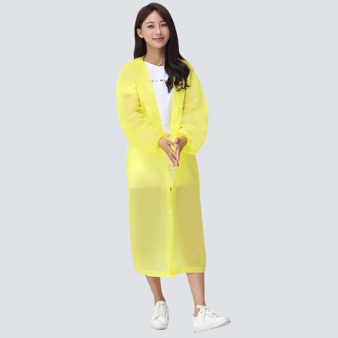 ECOTREK Waterproof Hooded Rain Poncho – Lightweight Portable Raincoat for Men & Women YR5017