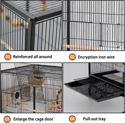 Bird Cage Parrot Aviary Perch Carrier