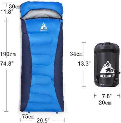 4-Season Adults Envelope Camping Sleeping Bag – Compact & Lightweight 61327