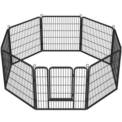 8 Panel Dog Pen Playpen Play Yard Metal Exercise Barrier Pet Pen