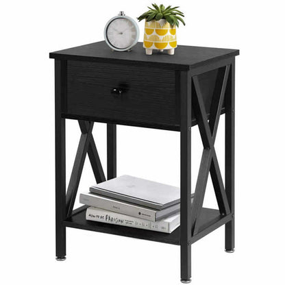 Bedside Table with Drawers
