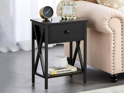 Bedside Table with Drawers