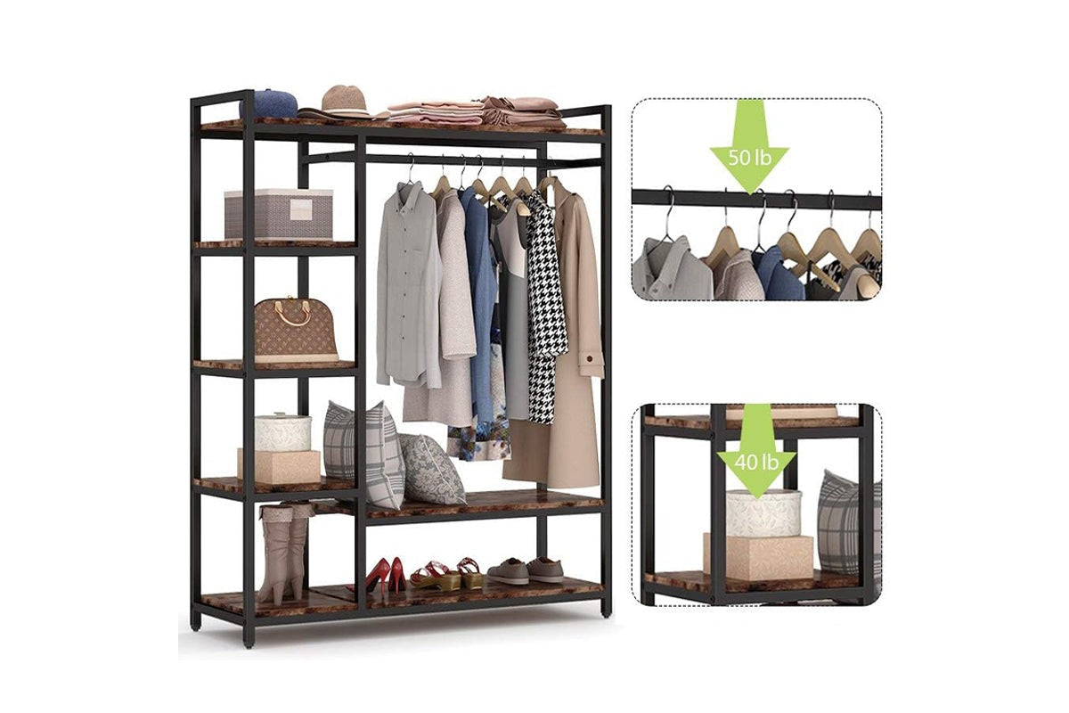 Metal Wardrobe Clothes Rack Clothes Organizer