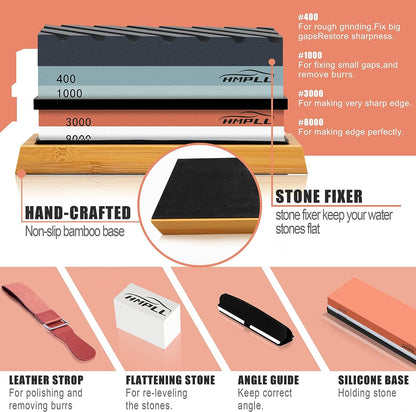 Knife Sharpener Whetstone Kit