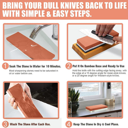 Knife Sharpener Whetstone Kit