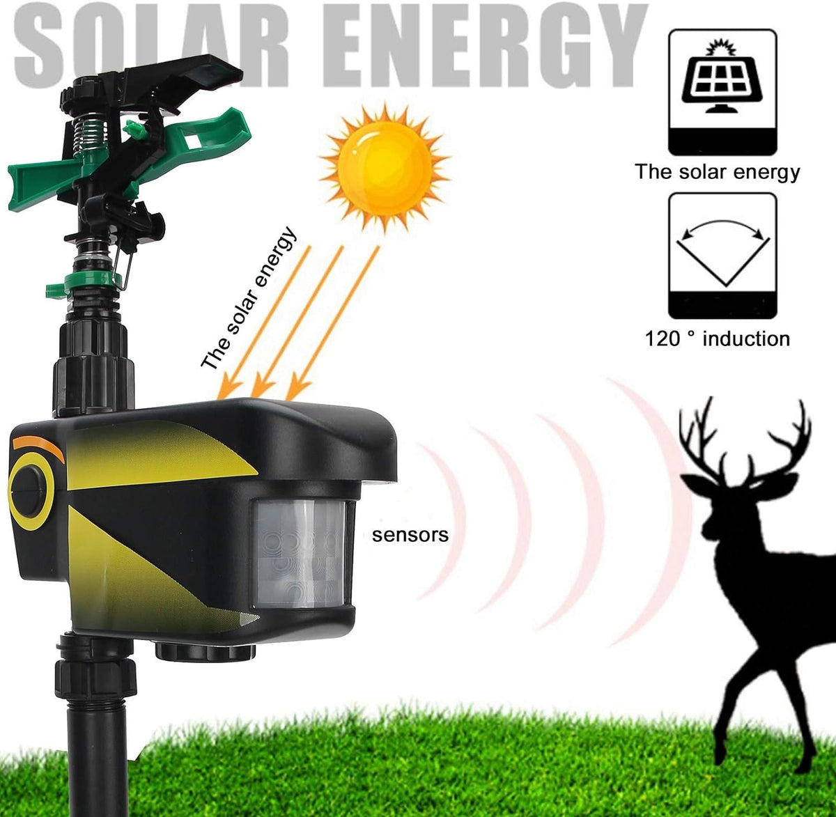 Water Sprinkler Animal Repellent Water Spray Animal Repeller